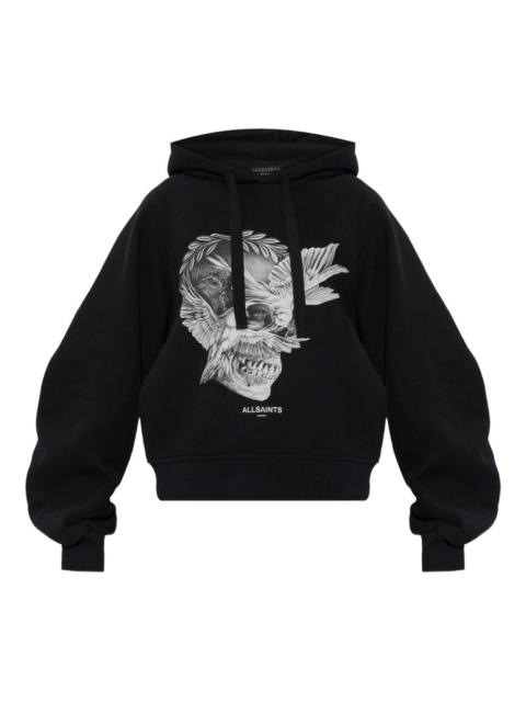 ALLSAINTS Mysterie graphic zip-back hoodie