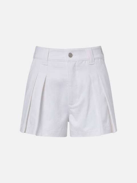 FRAME The Structural pleated denim shorts
