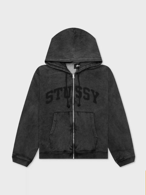 Stüssy FADED GRAPHIC ZIP HOOD - WASHED BLACK