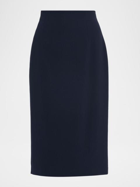 Lafayette 148 New York Finesse Crepe Midi Pencil Skirt