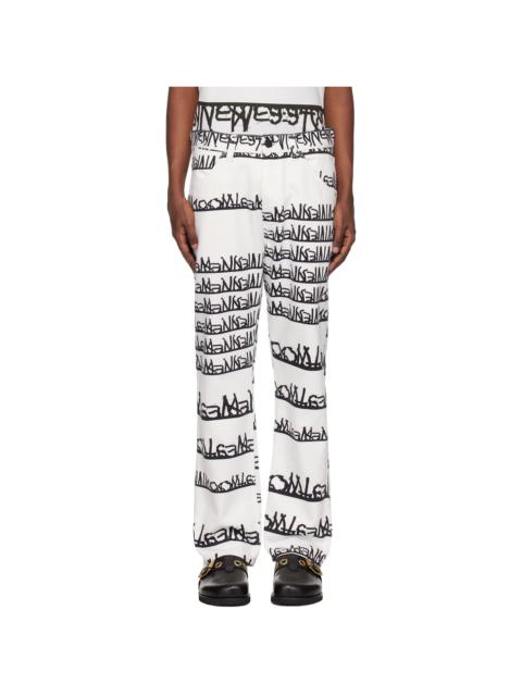 Vivienne Westwood White & Black Ranch Jeans