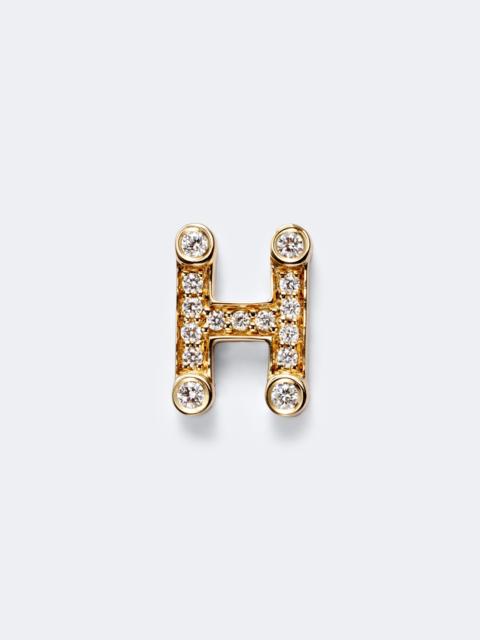 SOPHIE BILLE BRAHE Initial Petite H 18kt gold single earring with diamonds