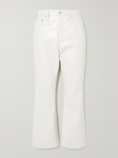 Citizens of Humanity Isola Cropped Bootcut Recycled Leather-blend Pants