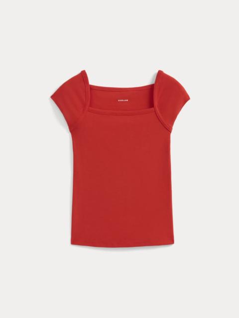 EVERLANE RETROSOFT COTTON SQUARE-NECK TEE