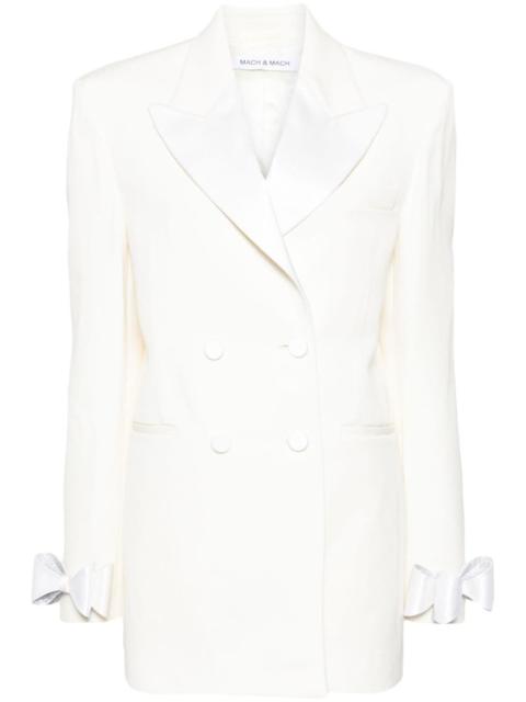 MACH & MACH bow-embellished wool blazer dress