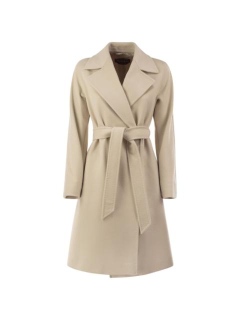 Max Mara belted wrap wool coat