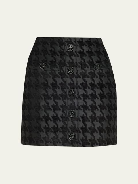 L'AGENCE Mireya Houndstooth Jacquard Mini Skirt