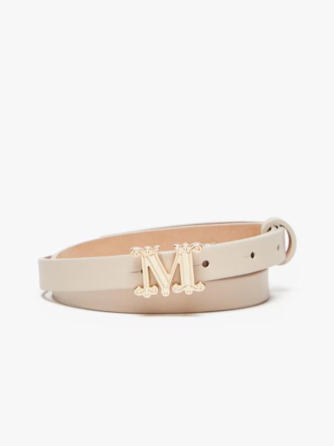 Max Mara Leather monogram belt
