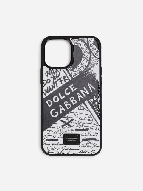 Dolce & Gabbana Graffiti-print calfskin iPhone 12 Pro Max cover