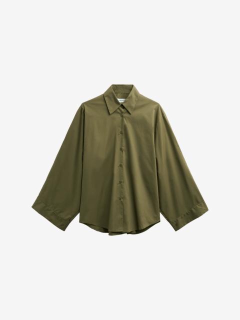 The Frankie Shop Tila Wide Sleeve Shirt - Olive