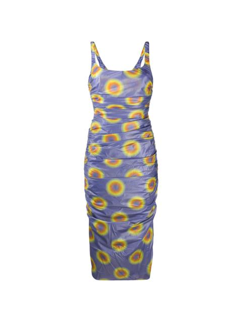 MAISIE WILEN ruched gradient polka dot dress