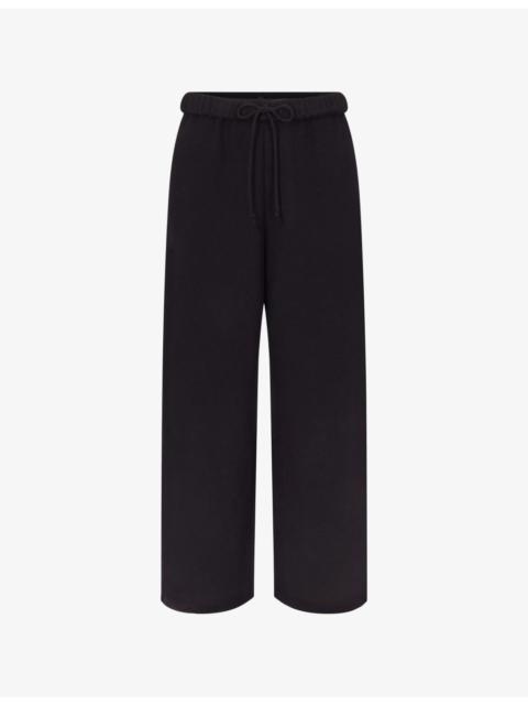 SKIMS Classic Straight-Leg Cotton-Fleece Trousers