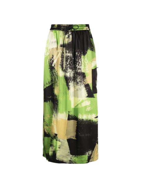 graphic-print maxi skirt
