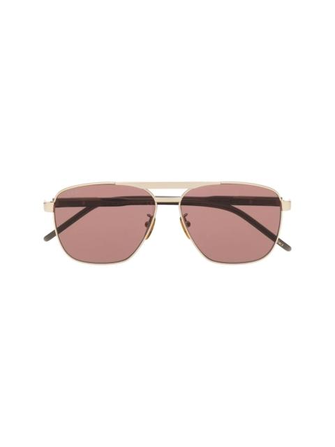 GUCCI tinted pilot-frame sunglasses