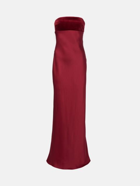 Max Mara Baia cotton satin maxi dress