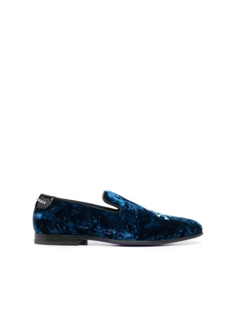 PHILIPP PLEIN skull-appliqué slippers