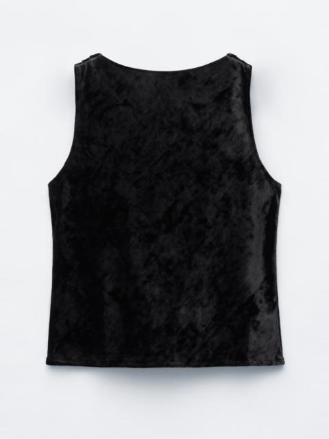 & Other Stories Draped Back Velvet Top