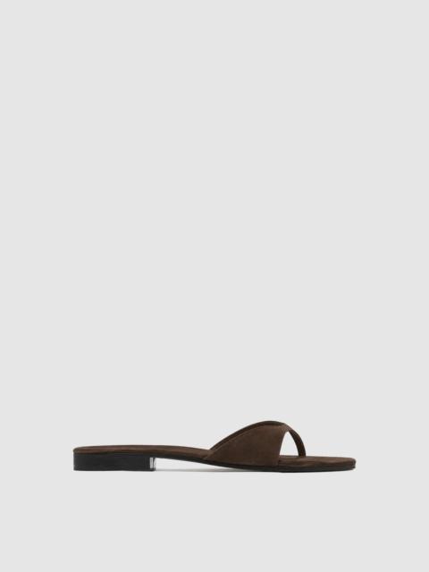ST. AGNI Everyday Thong - Coffee Suede