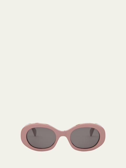 CELINE Triomphe Acetate Oval Sunglasses