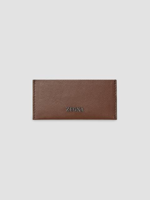 ZEGNA Men's Secondskin Card Case - Brown