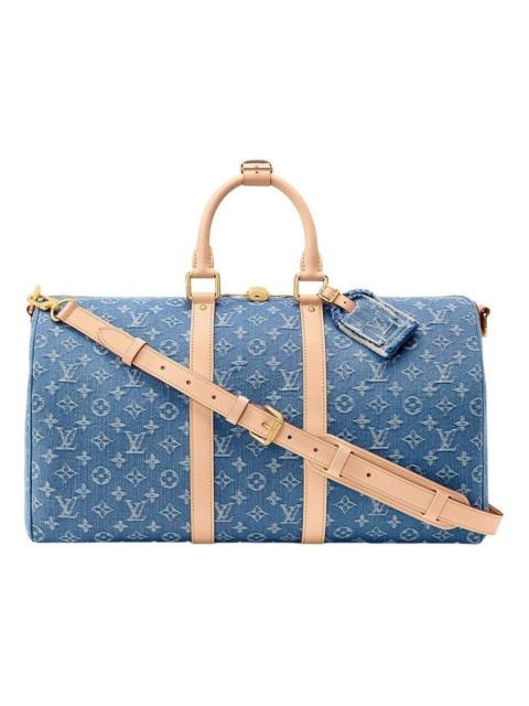 Louis Vuitton (WMNS) LOUIS VUITTON Keepall Bandoulière 45 'Blue' M27943