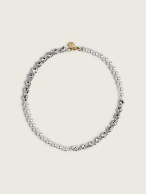 Simone Rocha Quartet Pearl & Crystal Heart Necklace