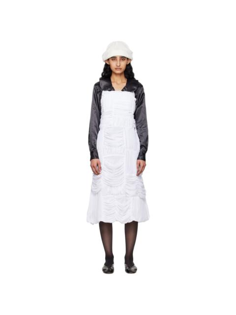 Comme des Garçons Comme des Garçons White Gathered Midi Dress