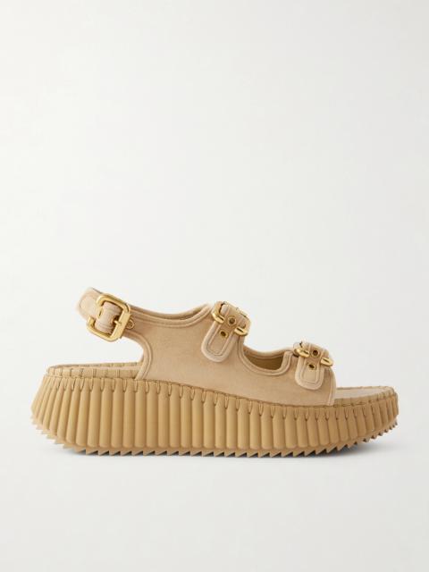 Chloé Nama Suede Platform Sandals