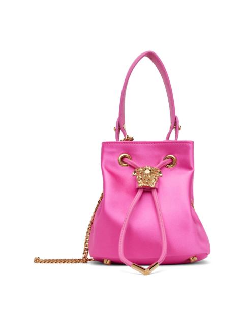 VERSACE Pink 'La Medusa' Satin Mini Bucket Bag