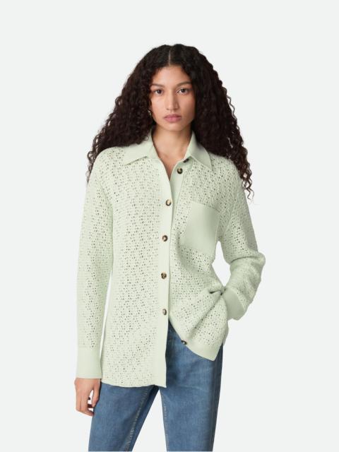 Bottega Veneta Cotton Crochet Knit Shirt