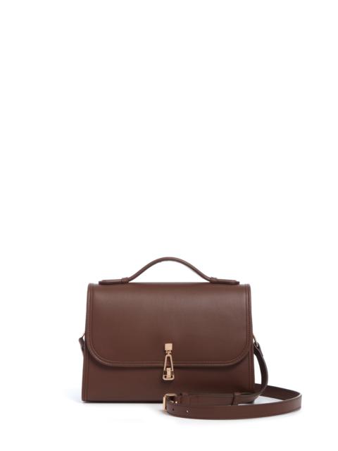GABRIELA HEARST Medium Leonora Flap Bag in Chocolate Leather
