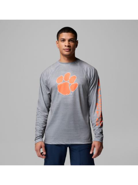 Columbia Men's Collegiate PFG Terminal Tackle Heather Long Sleeve Shirt - Clemson