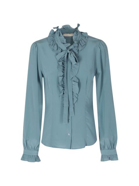 ULLA JOHNSON Catroux ruffled silk blouse