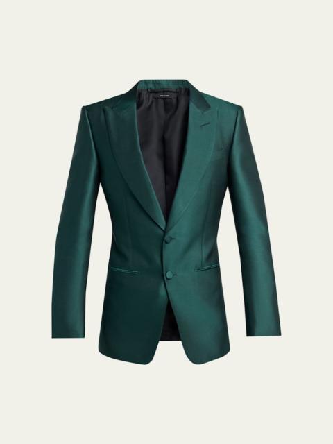 TOM FORD Men's Wool Peak Lapel Modern Fit Single-Breasted Sport Coat