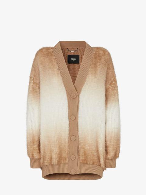 FENDI Beige mink cardigan