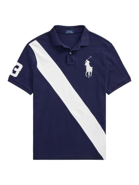 Polo Ralph Lauren Men's Custom-Slim-Fit Polo Shirt - Newport Navy White