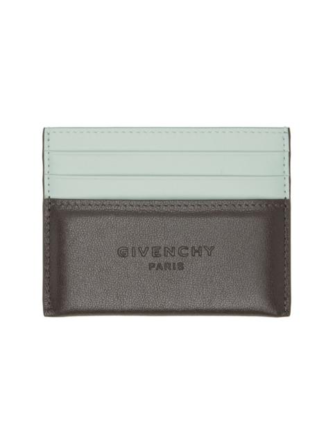 Givenchy Green & Brown Padded Cardholder
