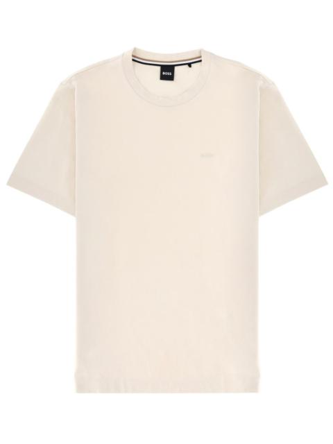 BOSS COTTON T-SHIRT WITH TONE-ON-TONE LOGO