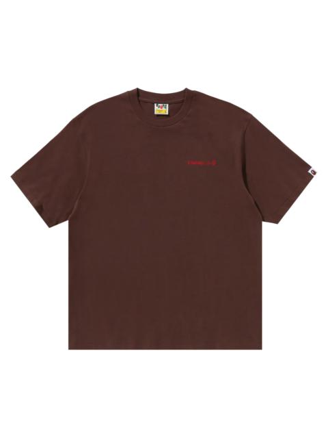 BAPE Water Print Logo Relaxed Fit Tee 'Brown'