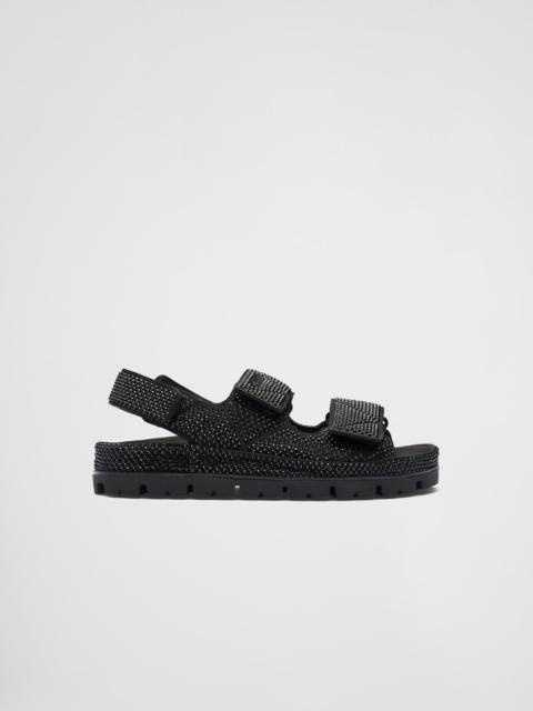 Prada Satin sandals with crystals