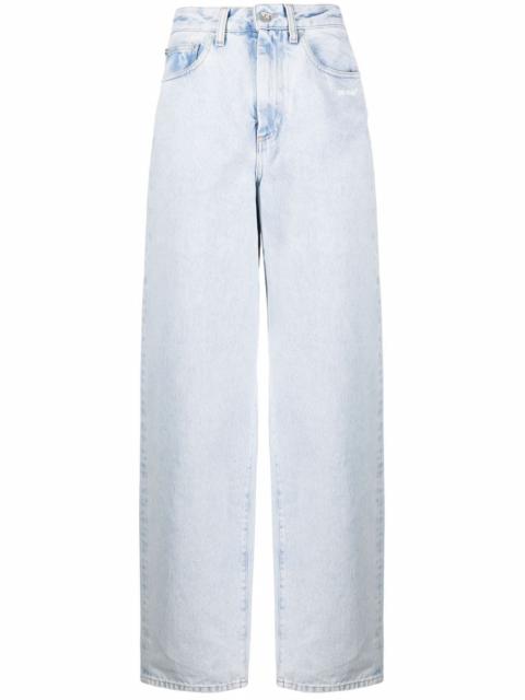 Off-White Diag-print wide-leg jeans