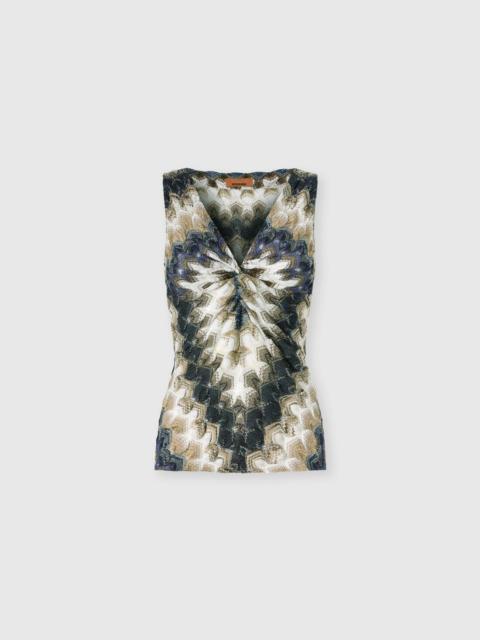 Missoni Lace top with gathered neckline