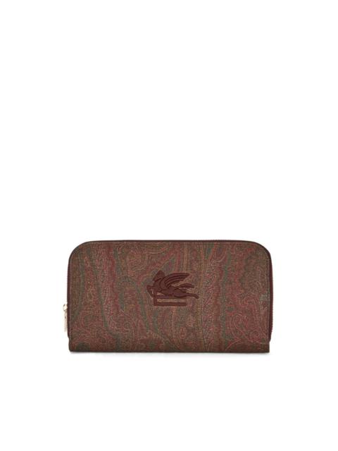 logo-embroidered leather wallet