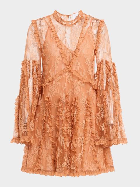 AKNVAS Dorian Long-Sleeve Lace Dress
