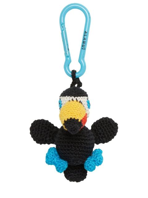 Alanui Toucan cotton crochet key holder