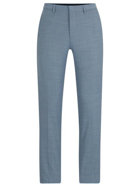 HUGO EXTRA-SLIM-FIT TROUSERS IN PATTERNED PERFORMANCE-STRETCH CLOTH