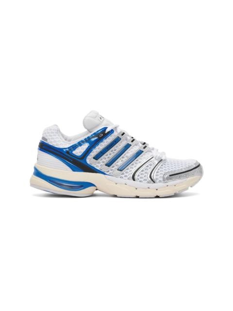 adidas Originals White & Blue Adistar Control 5 Sneakers