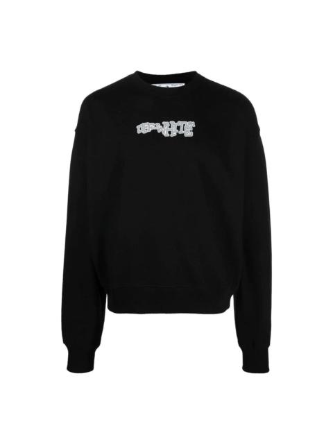 Off-White Off-White Logo Print Crew Neck Sweatshirt 'Black' OMBA058F22FLE0031001