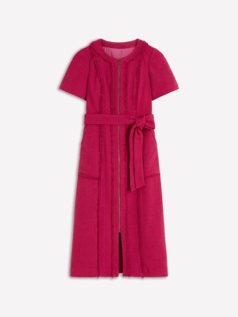 BODEN Ruth Zip Texture Dress-Berry