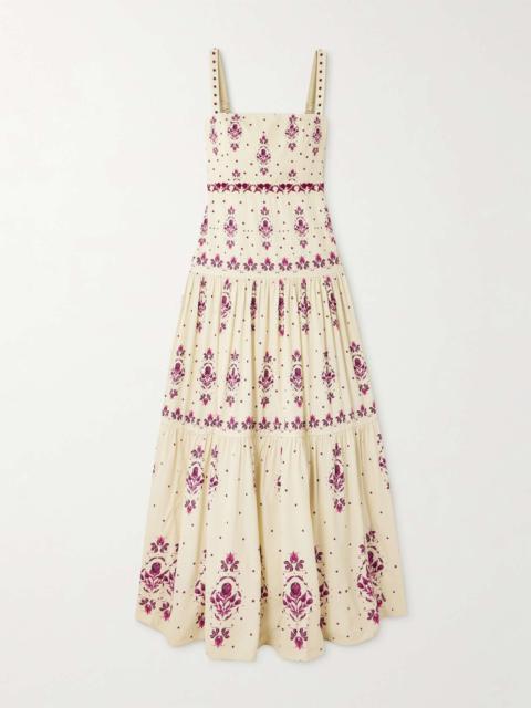 Lima Relato embroidered recycled-faille maxi dress